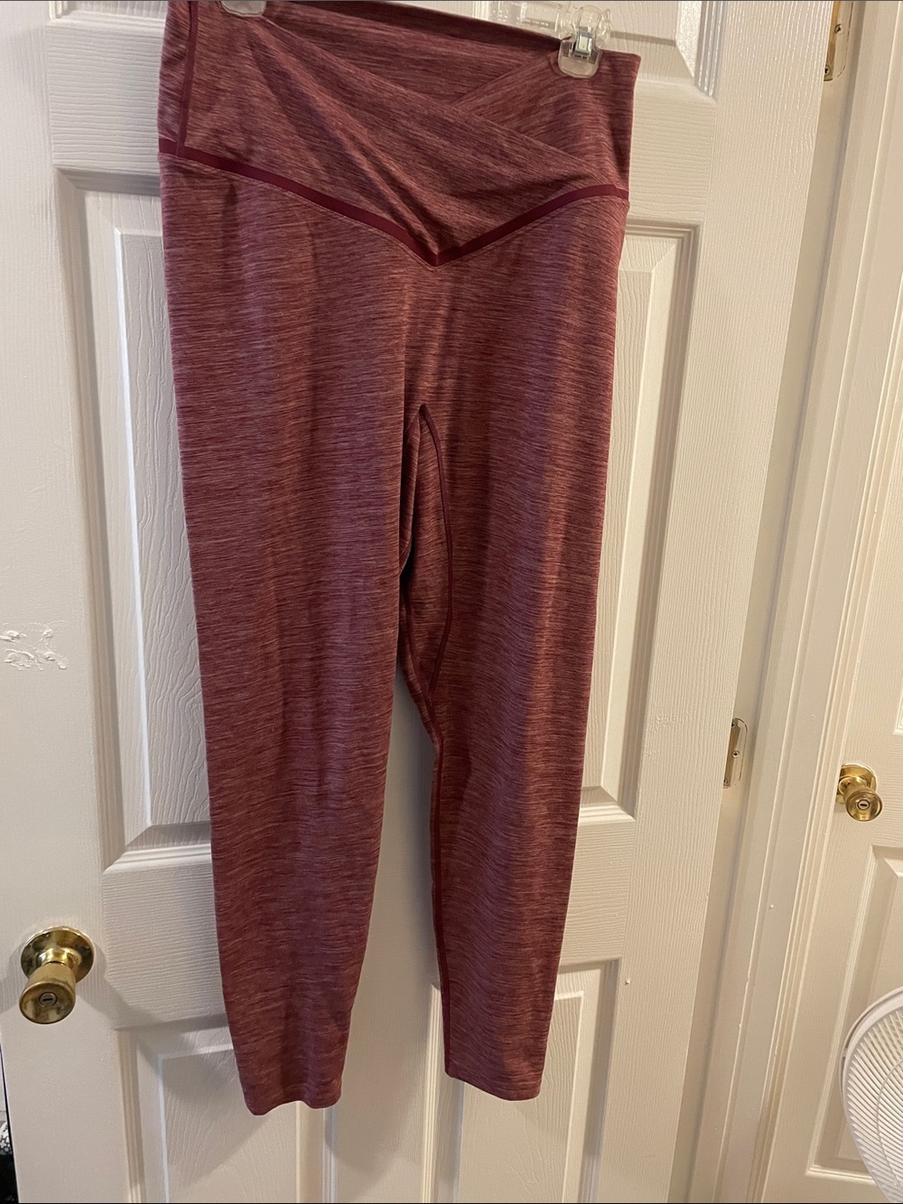 Vitality XXL High-Waist Maroon V-Waist Seamless Leggings